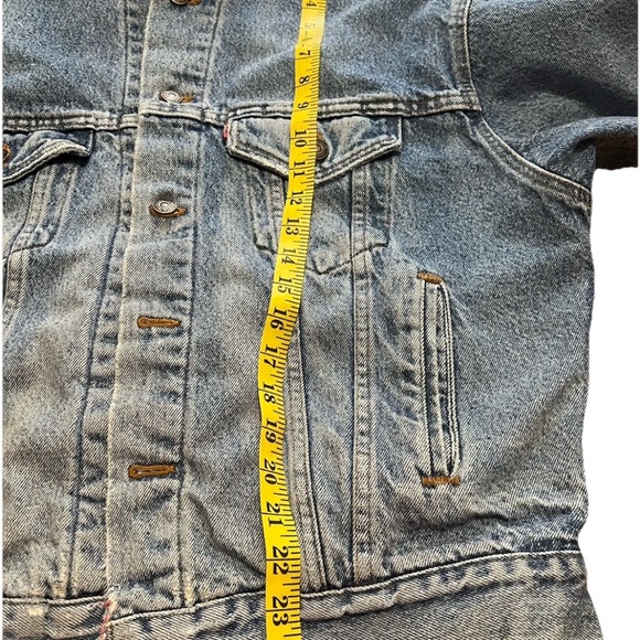 Vintage Levi's Trucker Jacket 70417 80s 90s Buffalo Plaid Size M - Picture 6 of 16